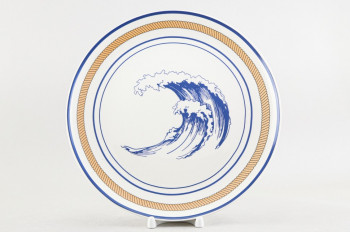 Набор из 6 тарелок плоских 26.5 см ф. Гладкий край рис. Море