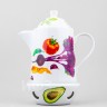 Чайник заварочный с подставкой для подогрева ф. Оптима рис. Мамина дача (микс) в Москве