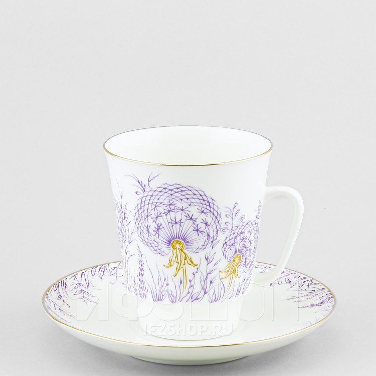 Чашка с блюдцем кофейная ф. Майская рис. Одуванчики в Москве