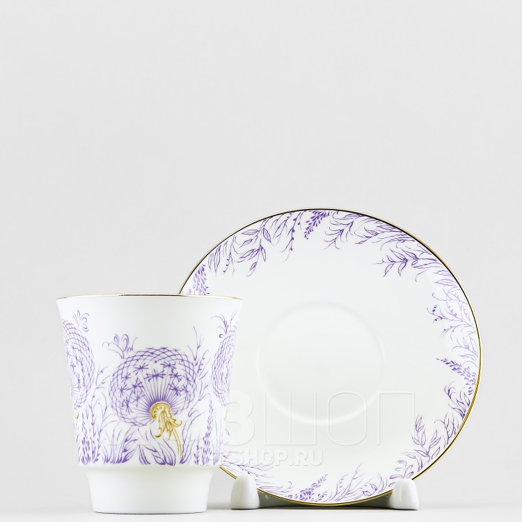 Чашка с блюдцем кофейная ф. Майская рис. Одуванчики в Москве