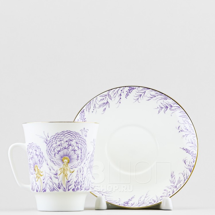 Чашка с блюдцем кофейная ф. Майская рис. Одуванчики в Москве