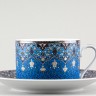 Чашка с блюдцем чайная рис. Дхара в синем / Dhara Bleu