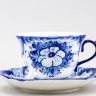 Чашка с блюдцем чайная ф. Орхидея рис. Белый цветок