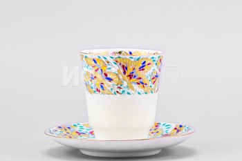 Чашка с блюдцем кофейная ф. Майская рис. Пестрые бабочки
