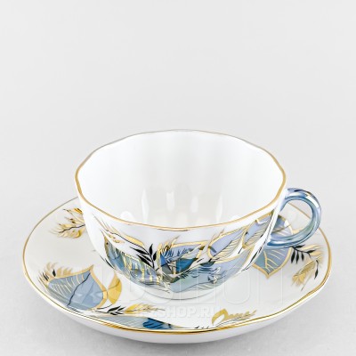 Чашка с блюдцем чайная ф. Тюльпан рис. Лунный