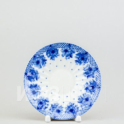 Блюдце для чайной чашки ф. Лучистая рис. Корзиночка (без золота)