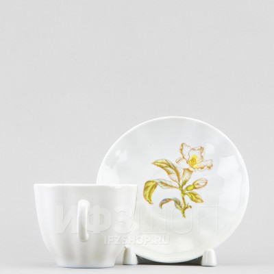 Чашка с блюдцем кофейная ф. Тюльпан рис. Гранаты