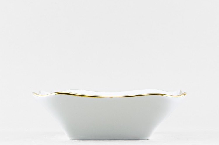 Набор из 4 салатников 450 мл ф. Квадратный рис. Заводной край золотом в Пензе