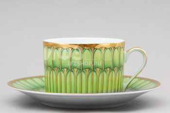 Чашка с блюдцем чайная ф. Зеленые пассажи / Arcades Vert