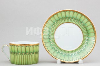 Чашка с блюдцем чайная ф. Зеленые пассажи / Arcades Vert