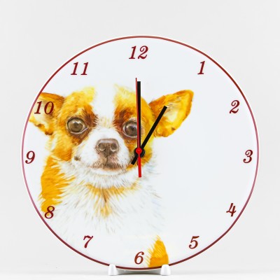 Часы на тарелке рис. Чихуахуа