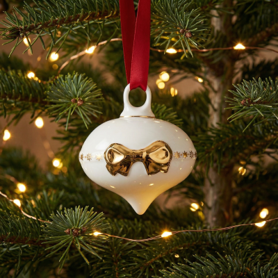 Елочная игрушка ф. Луковица рис. Золотой бант