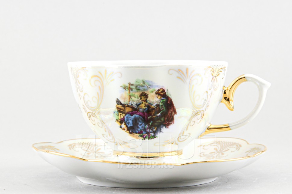 Чашка с блюдцем чайная ф. Елена рис. Мадонна