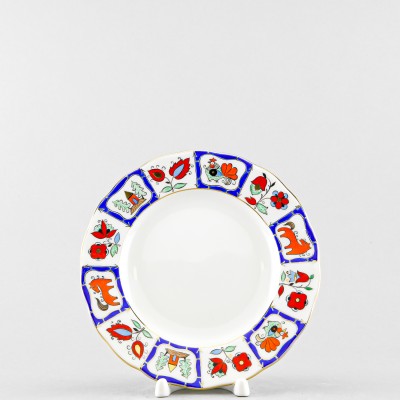 Тарелка плоская 18 см ф. Тюльпан рис. Русский лубок