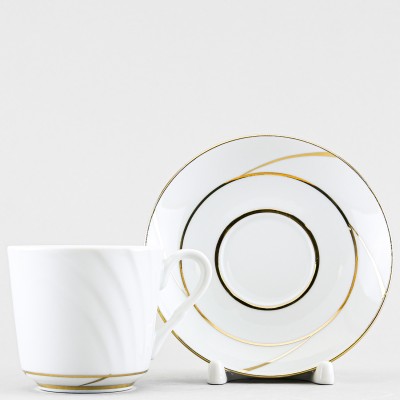 Чашка с блюдцем чайная ф. Голубка рис. Бомонд