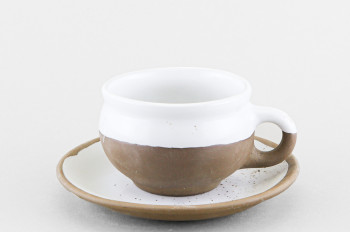 Чашка с блюдцем чайная ф. Штрих рис. Бланманже