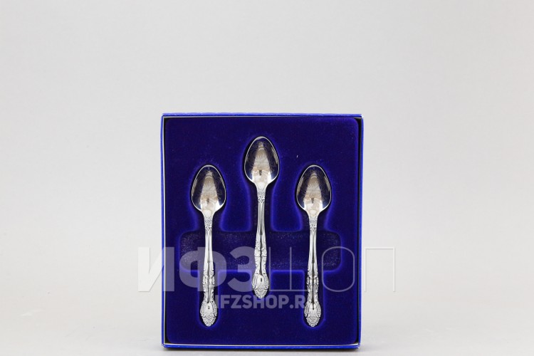 Набор кофейных ложек, серия Тройка с художественной росписью, 6 предметов 