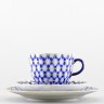 Комплект кофейный ф. Тюльпан рис. Кобальтовая сетка в Москве