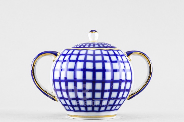 Сахарница ф. Тюльпан рис. Кобальтовая клетка в Москве
