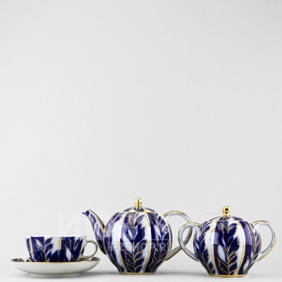 Сервиз чайный ф. Тюльпан рис. Зимний вечер, 14 предметов