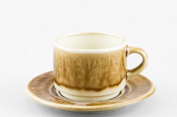 Чашка с блюдцем кофейная ф. Ristorante рис. Marrone reattivo