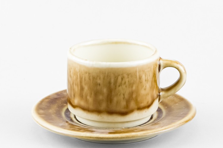 Чашка с блюдцем кофейная ф. Ristorante рис. Marrone reattivo в Пензе