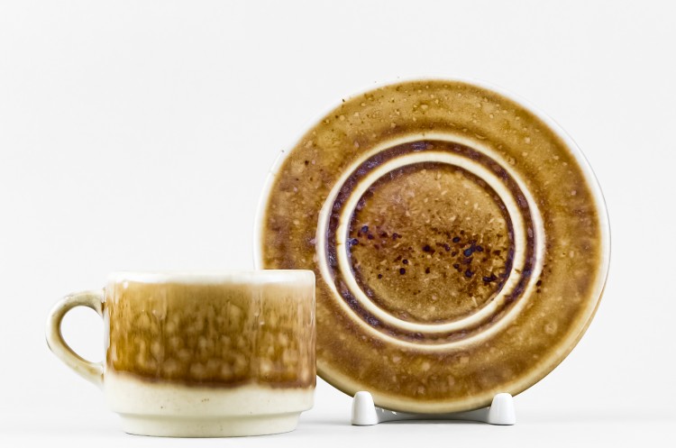 Чашка с блюдцем кофейная ф. Ristorante рис. Marrone reattivo в Пензе