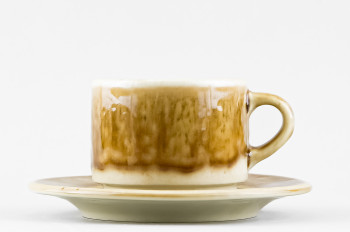 Чашка с блюдцем кофейная ф. Ristorante рис. Marrone reattivo