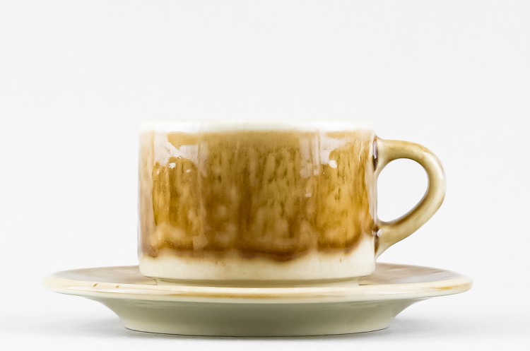 Чашка с блюдцем кофейная ф. Ristorante рис. Marrone reattivo в Пензе