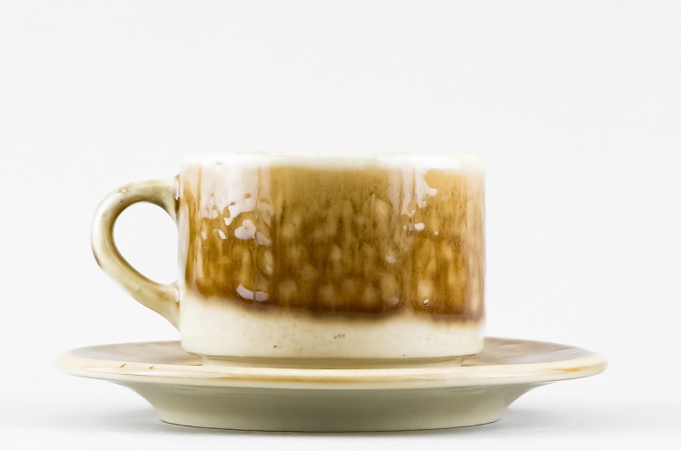 Чашка с блюдцем кофейная ф. Ristorante рис. Marrone reattivo в Пензе