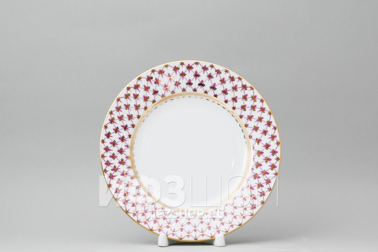 Тарелка плоская 19 см ф. Европейская рис. Сетка-Блюз в Москве