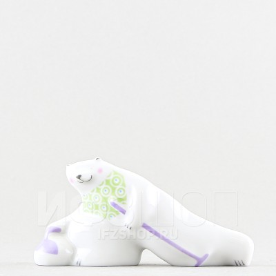 Медведь-керлингист (высота 5.6 см)