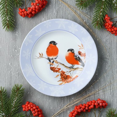 Тарелка плоская 24 см ф. Идиллия рис. Морозное утро