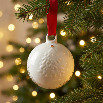 Елочная игрушка ф. Шар с елкой рис. Звездопад