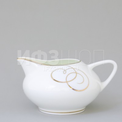 Сливочник ф. Купольная рис. Золотые завитки