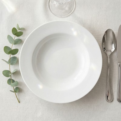 Тарелка глубокая 20 см ф. Идиллия рис. Белый