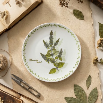 Тарелка плоская 20 см ф. Универсал рис. Ботаника, Мята