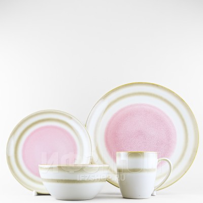 Набор столовый ф. Душевная кухня рис. Розовый рай, 4 персоны 16 предметов