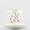 Чашка с блюдцем кофейная ф. Майская рис. Розовые веточки в Москве