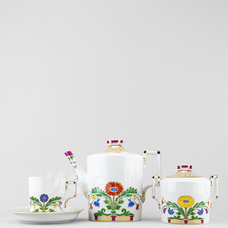 Сервиз чайный ф. Гербовая рис. Замоскворечье, 14 предметов в Москве