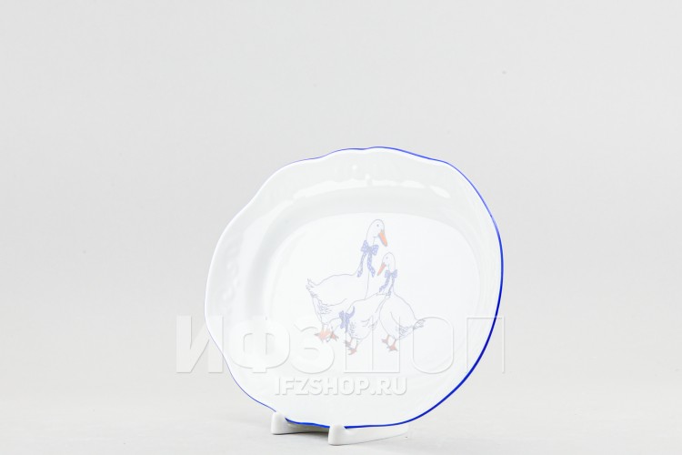 Блюдо для хлеба 27 х 16 см ф. Надежда рис. Гуси 