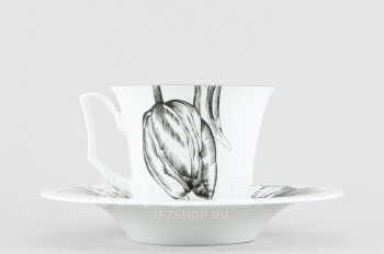 Чашка с блюдцем чайная ф. Юлия рис. Волшебный сад I
