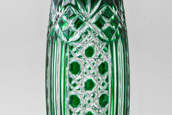 Ваза для цветов Огурец, высота 27 см, зеленый наклад