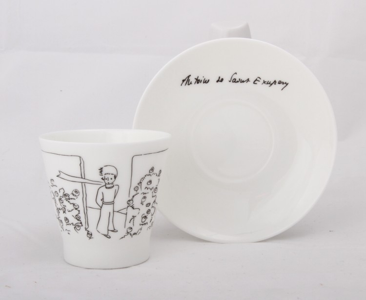 Набор из 6 кофейных чашек с блюдцем ф. Черный кофе рис. Маленький принц в Москве