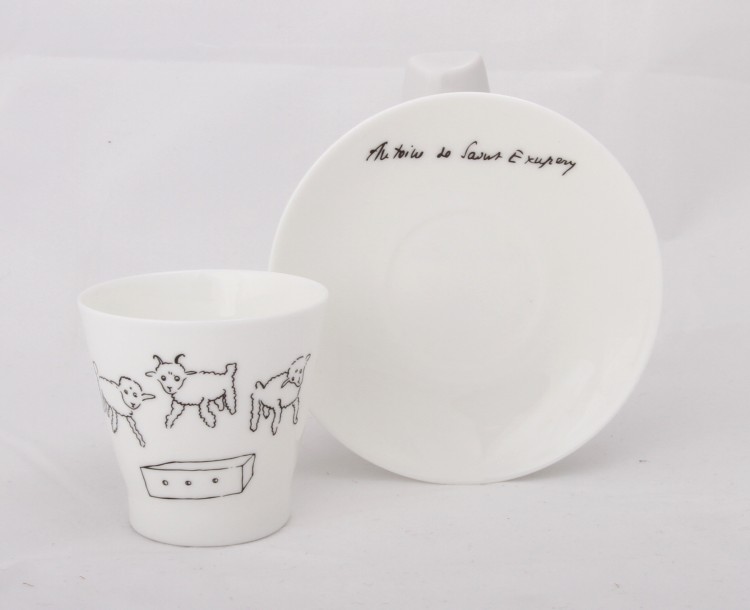 Набор из 6 кофейных чашек с блюдцем ф. Черный кофе рис. Маленький принц в Москве