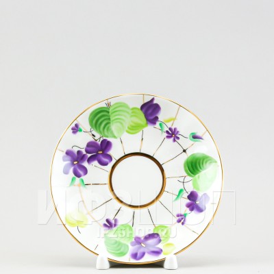 Блюдце для чайной чашки ф. Тюльпан рис. Лесная фиалка (несортное)