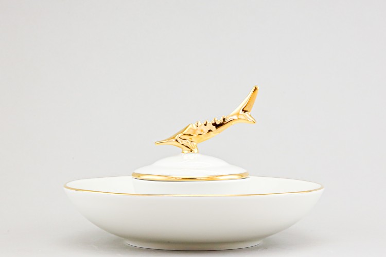 Икорница ф. Каспийская рис. Золотая лента 