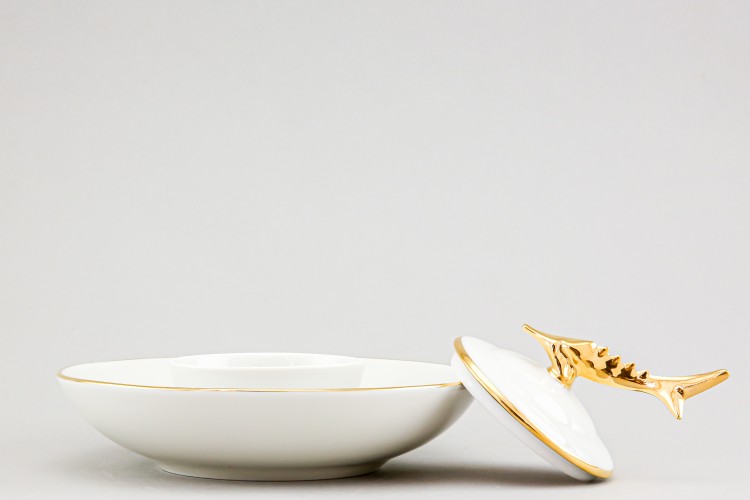 Икорница ф. Каспийская рис. Золотая лента 