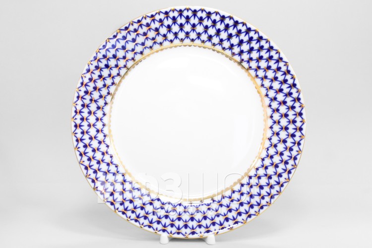 Тарелка плоская 30 см ф. Европейская рис. Кобальтовая сетка в Москве
