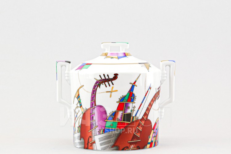 Сахарница ф. Гербовая рис. Музыкальные инструменты 